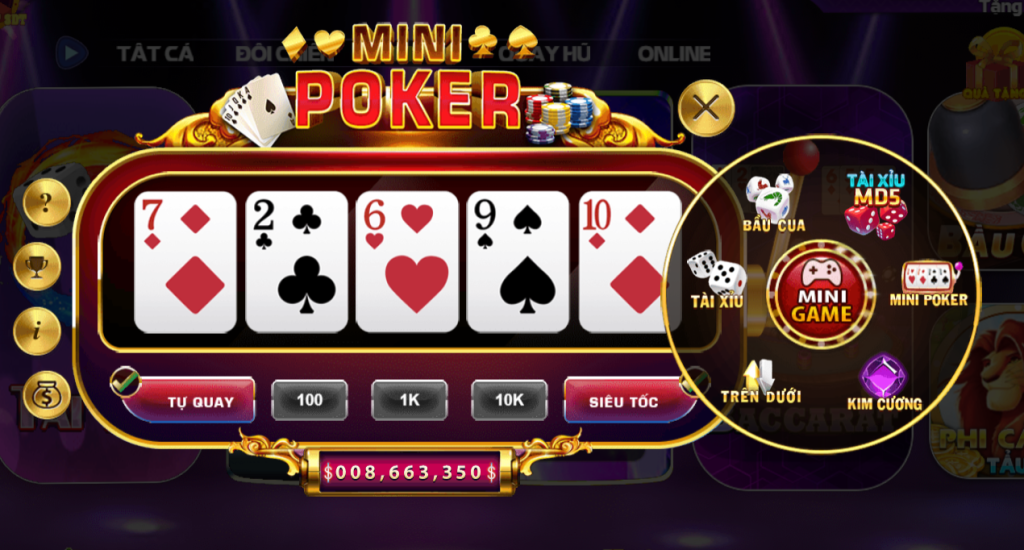Giới thiệu tổng quan về Mini Poker 68 game bài – tựa game được yêu thích hiện nay tại cổng game 68 game bài